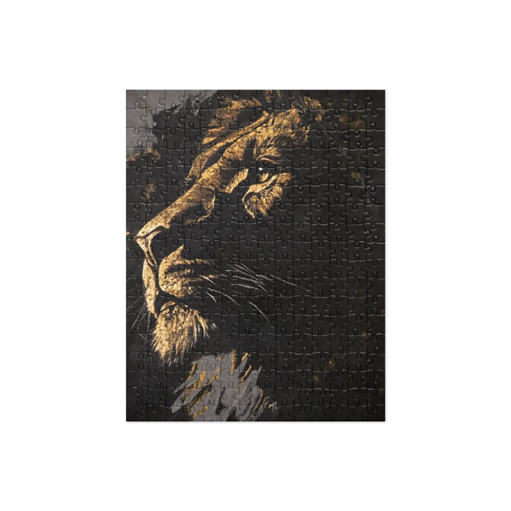 Majestic Gaze: The Golden Lion | Jigsaw Puzzle | 252 pieces