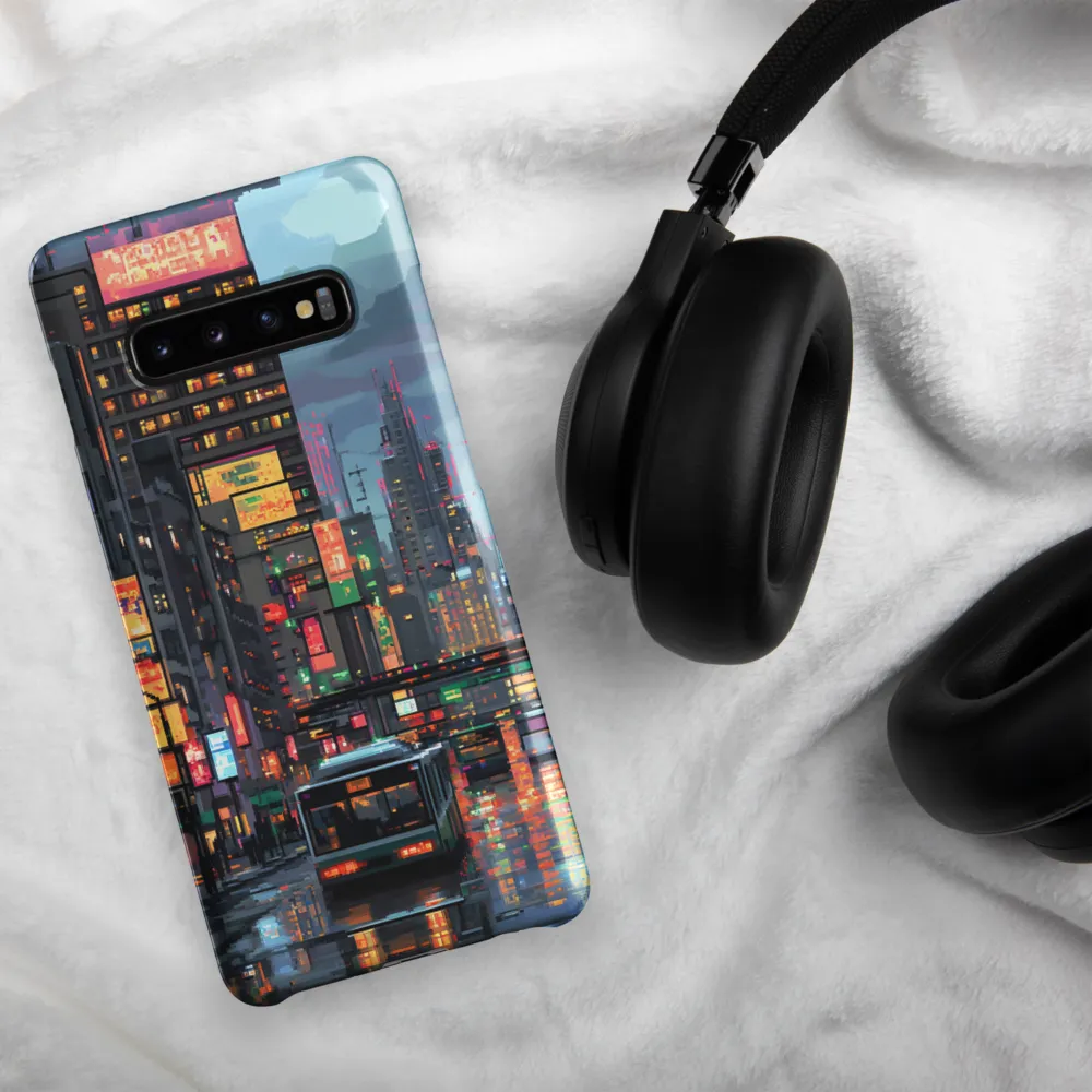 Neon Dreams: A Pixelated Urban Night