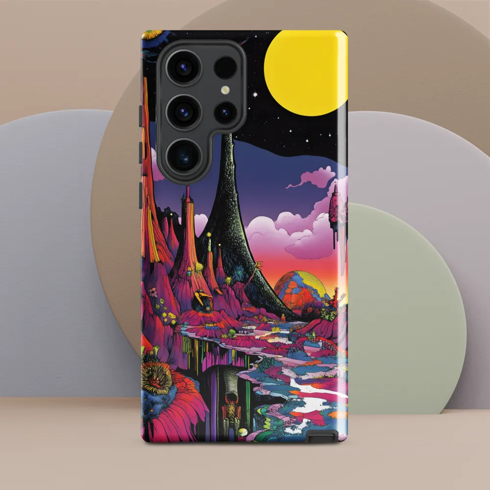 Celestial Dreams: A Journey Through an Alien Landscape | Phone Case |  S23 Ultra | Tough Case | Glossy