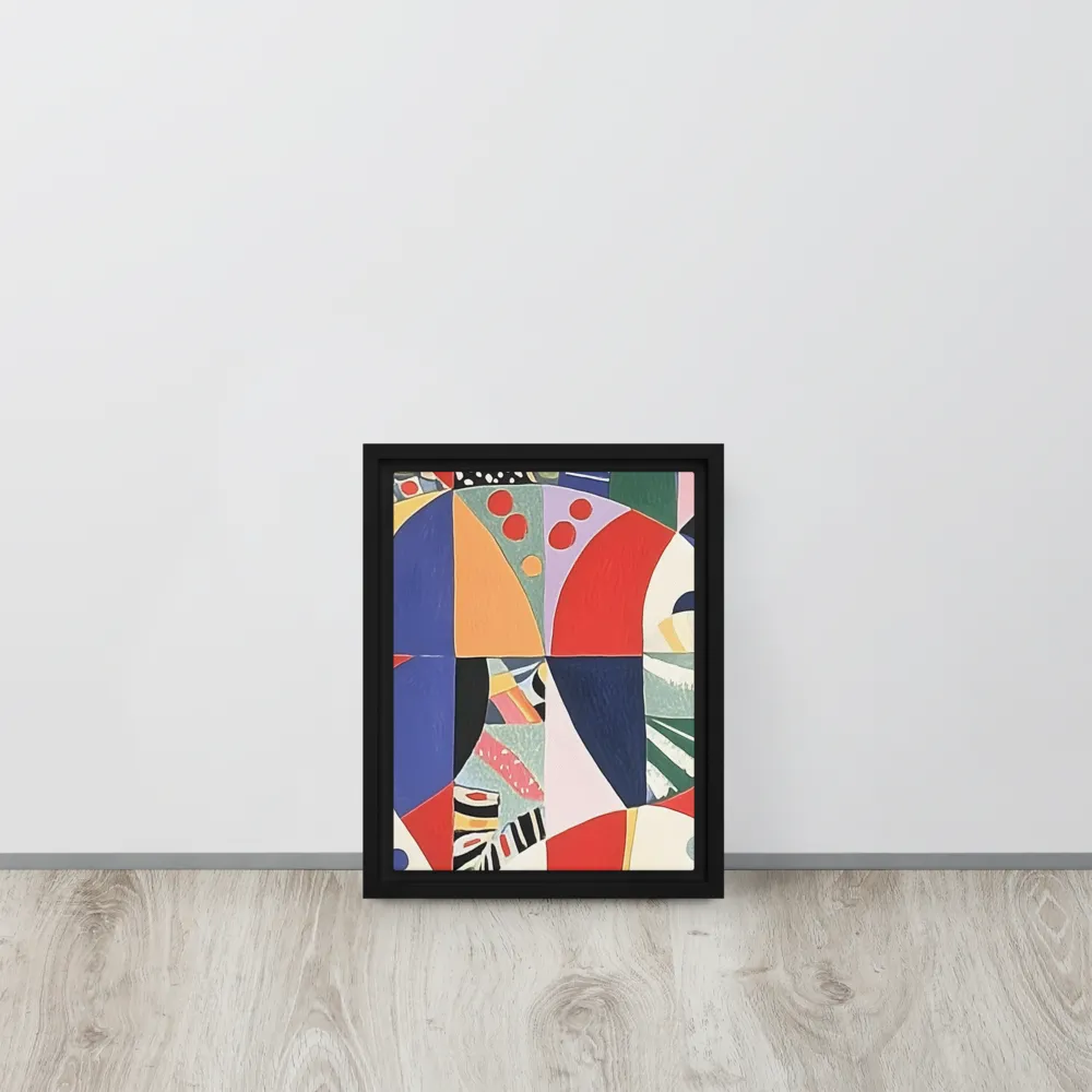 Dynamic Mosaic Symmetry | Canvas with Black Frame | 9″×12″