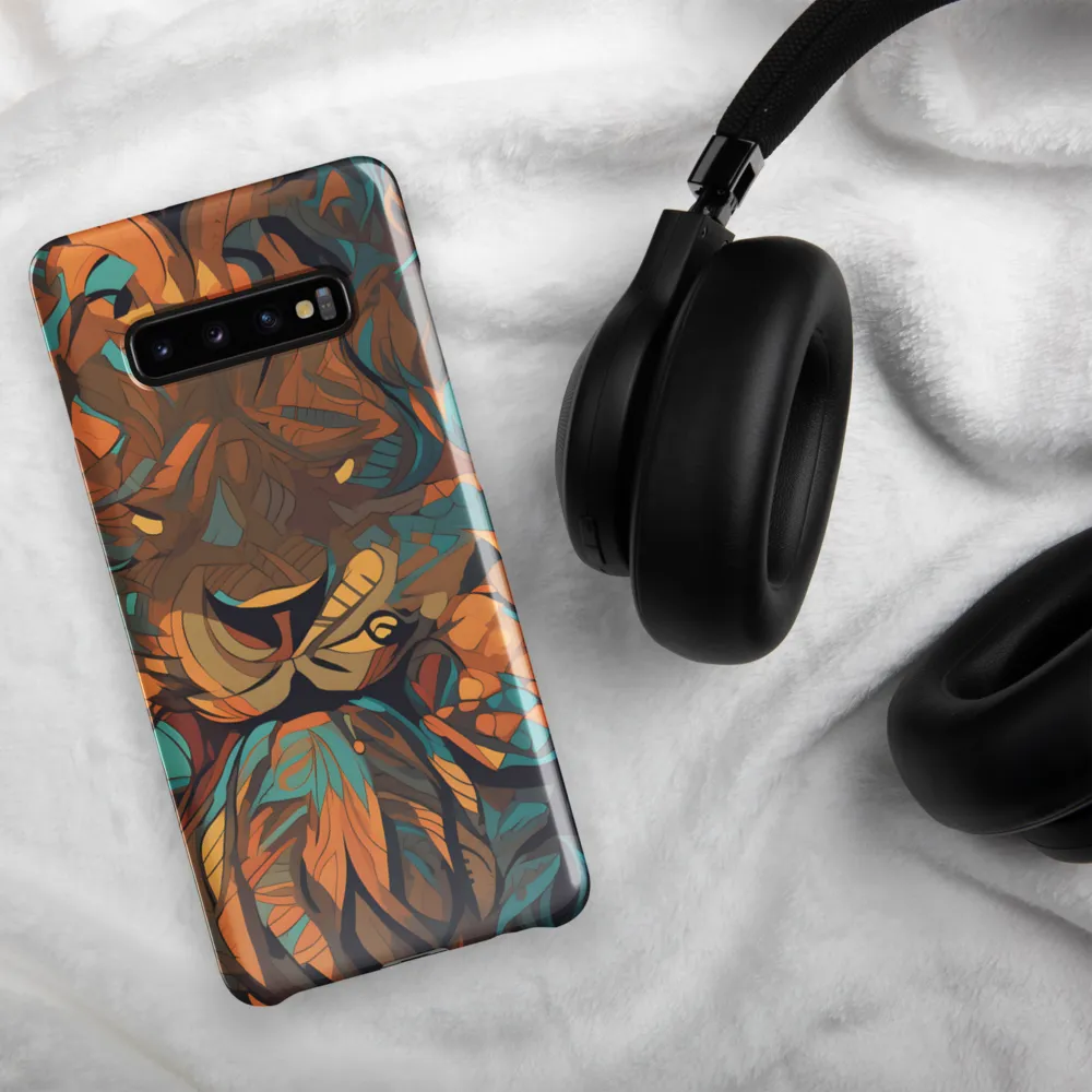 Fierce Royalty: A Geometric Exploration of Lions | Phone Case |  S10 Plus | Snap Case | Glossy