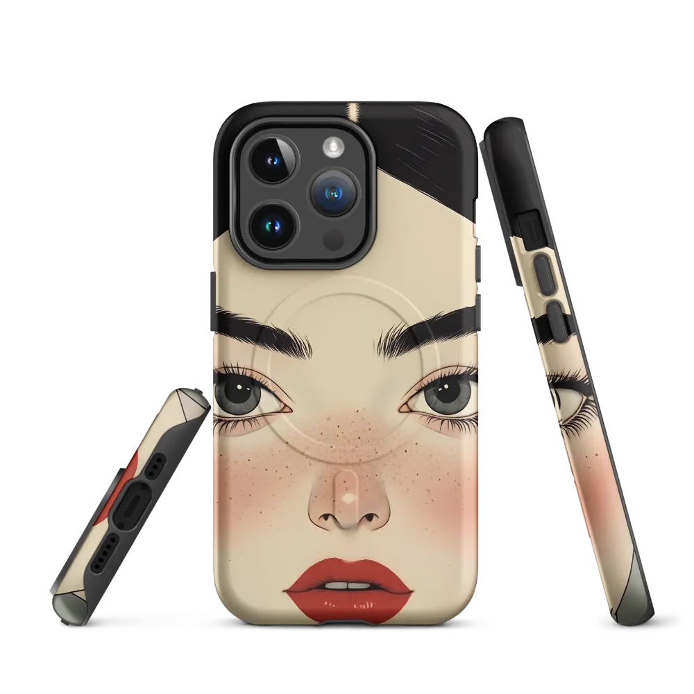 Serenity Captured: A Modern Portrait | Phone Case |  14 Pro | MagSafe® Tough Case | Matte