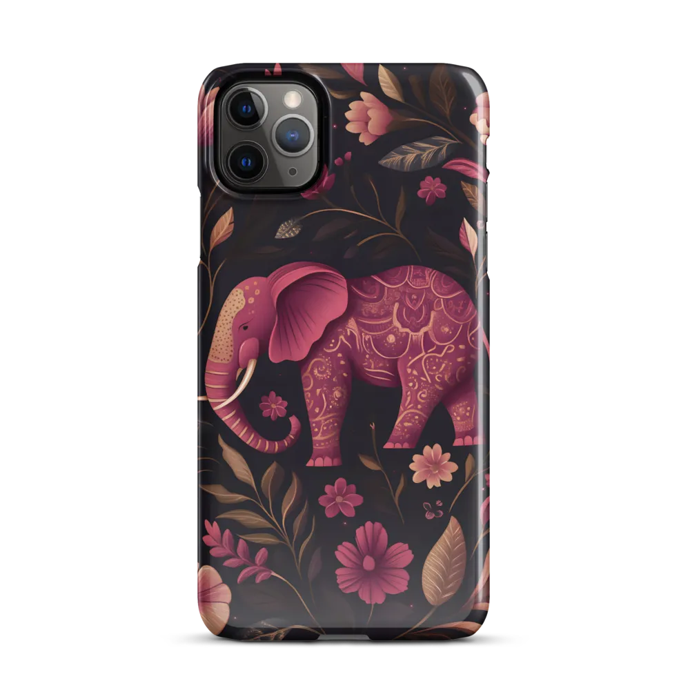 Elegance in Bloom: The Enchanted Elephant | Phone Case |  11 Pro Max | Snap Case | Glossy