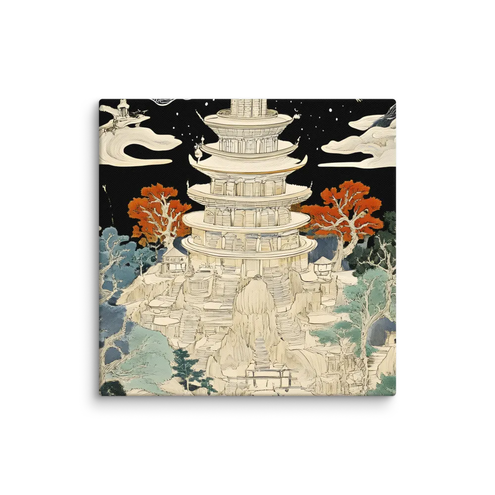Whispers of the Pagoda | Canvas | 6″×6″