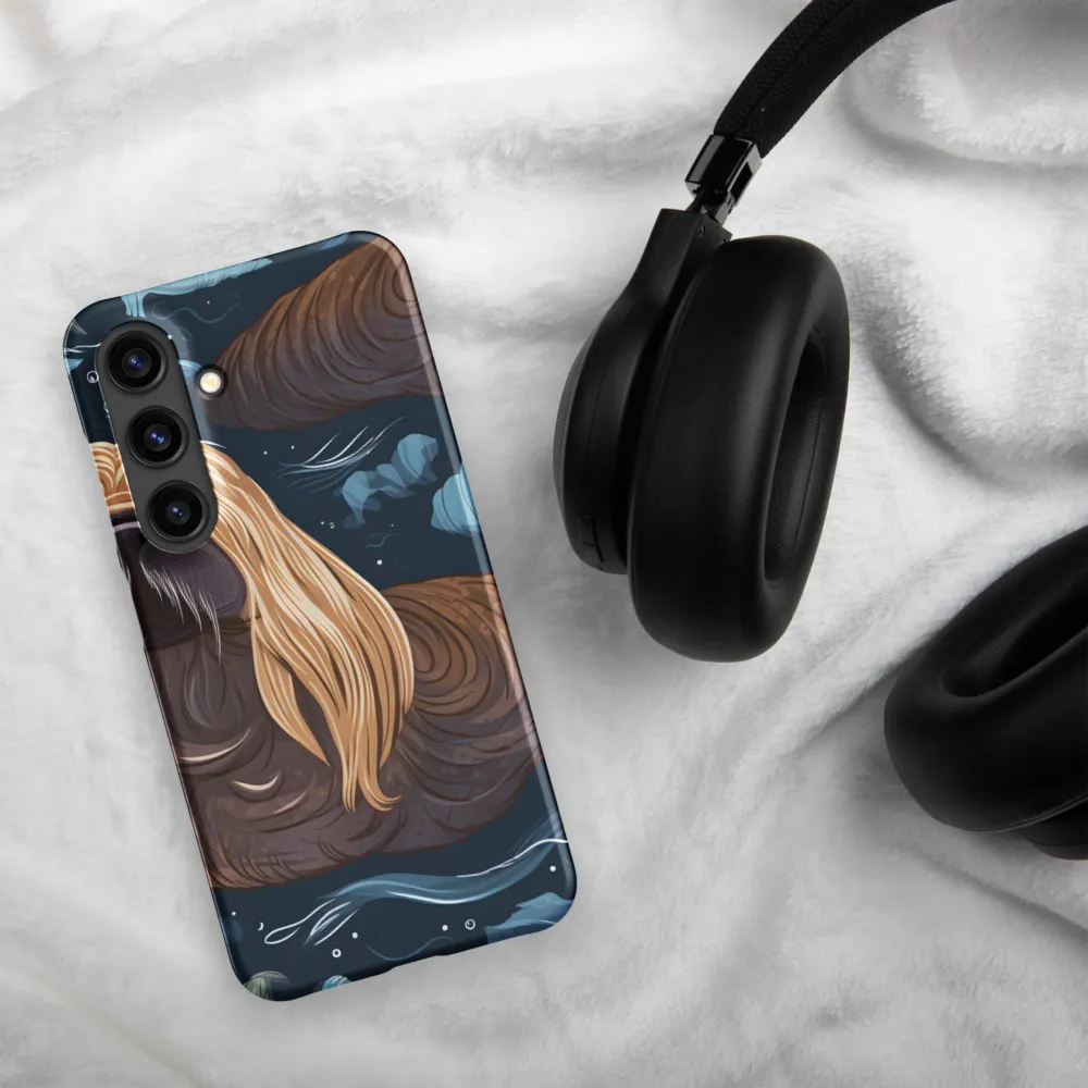 Whimsical Walruses in Deep Blue