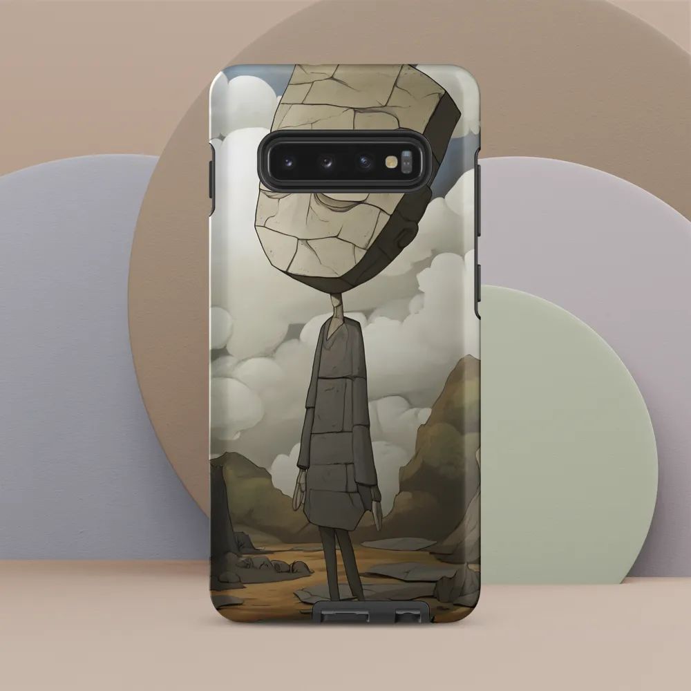 Whimsical Stone Figure in a Rocky Landscape | Phone Case |  S10 Plus | Tough Case | Matte
