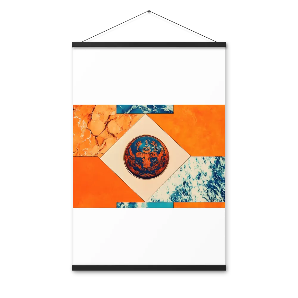 Harmonious Encounters: Abstract Geometry | Poster With Black Wood Hanger | 24″×36″