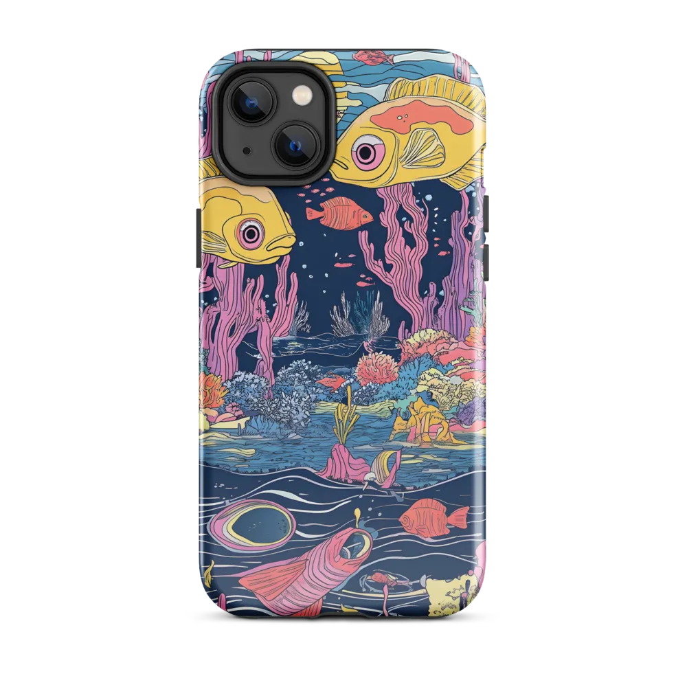 Underwater Dreamscape: A Playful Encounter | Phone Case |  14 Plus | Tough Case | Glossy