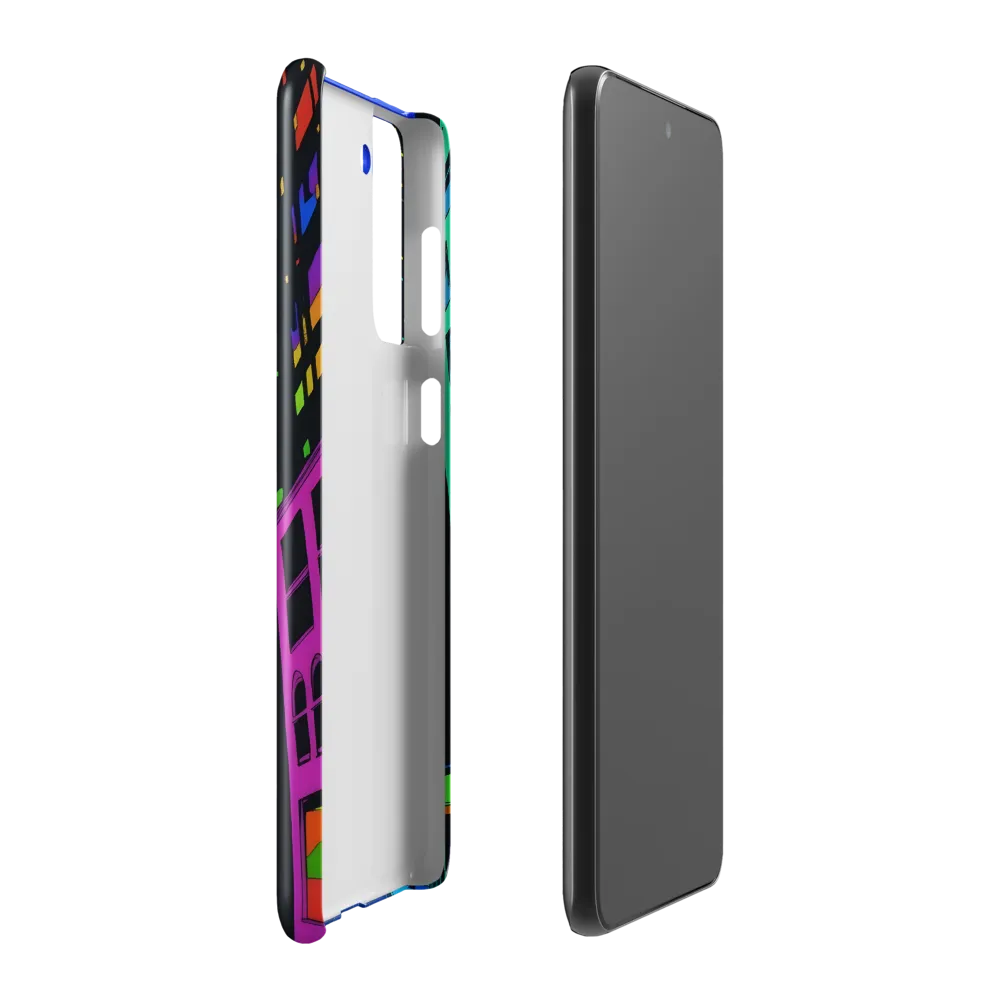 Neon Dreamscape: A Futuristic City at Dusk | Phone Case |  S21 Plus | Snap Case | Glossy
