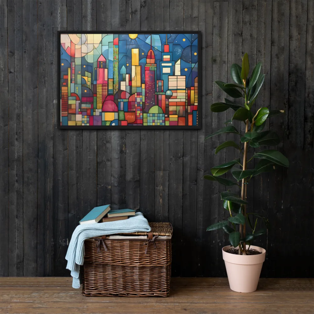 Geometric Harmony: A Vibrant Cityscape