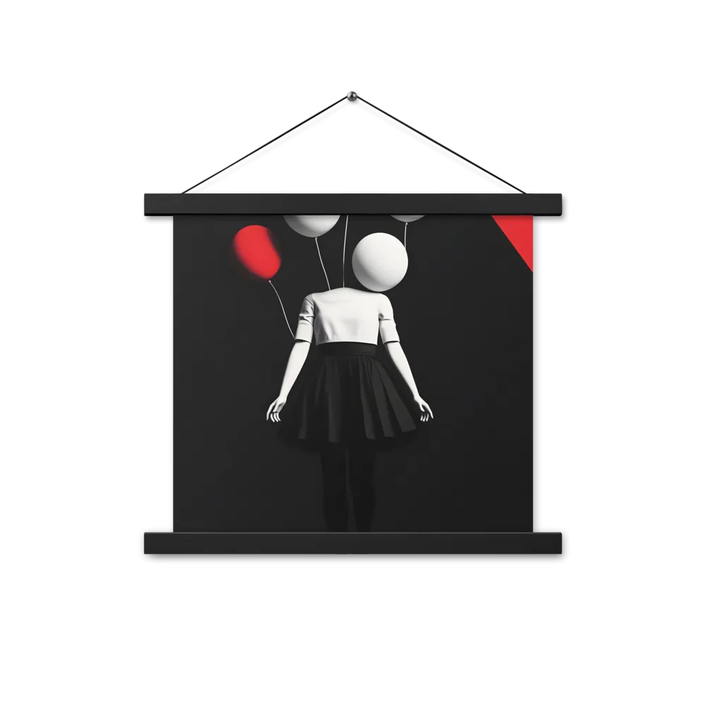 Suspended in Mystery | Poster With Black Wood Hanger | 14″×14″