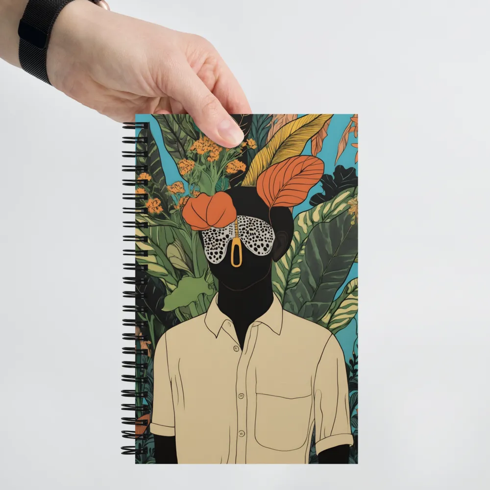 Enigmatic Flora: A Modern Portrait | Spiral Notebook