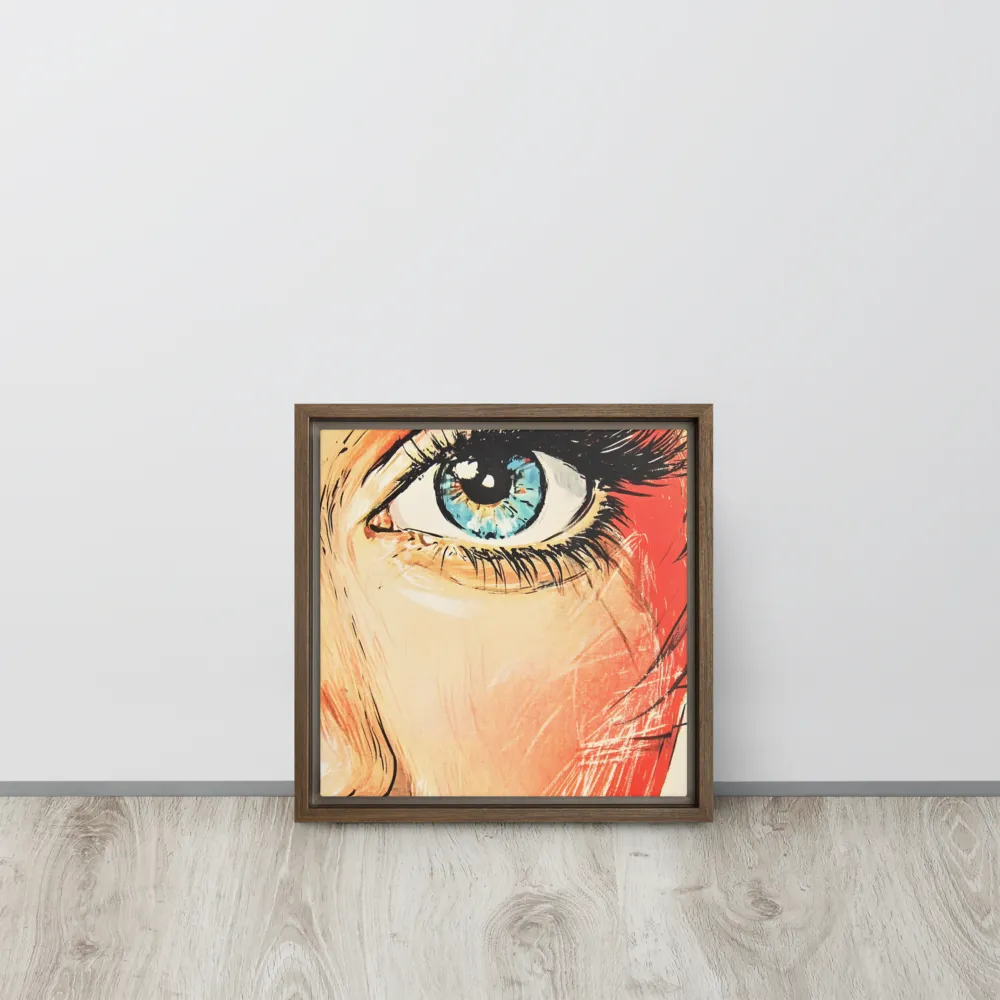 Gaze of Emotion | Canvas with Brown Frame | 12″×12″