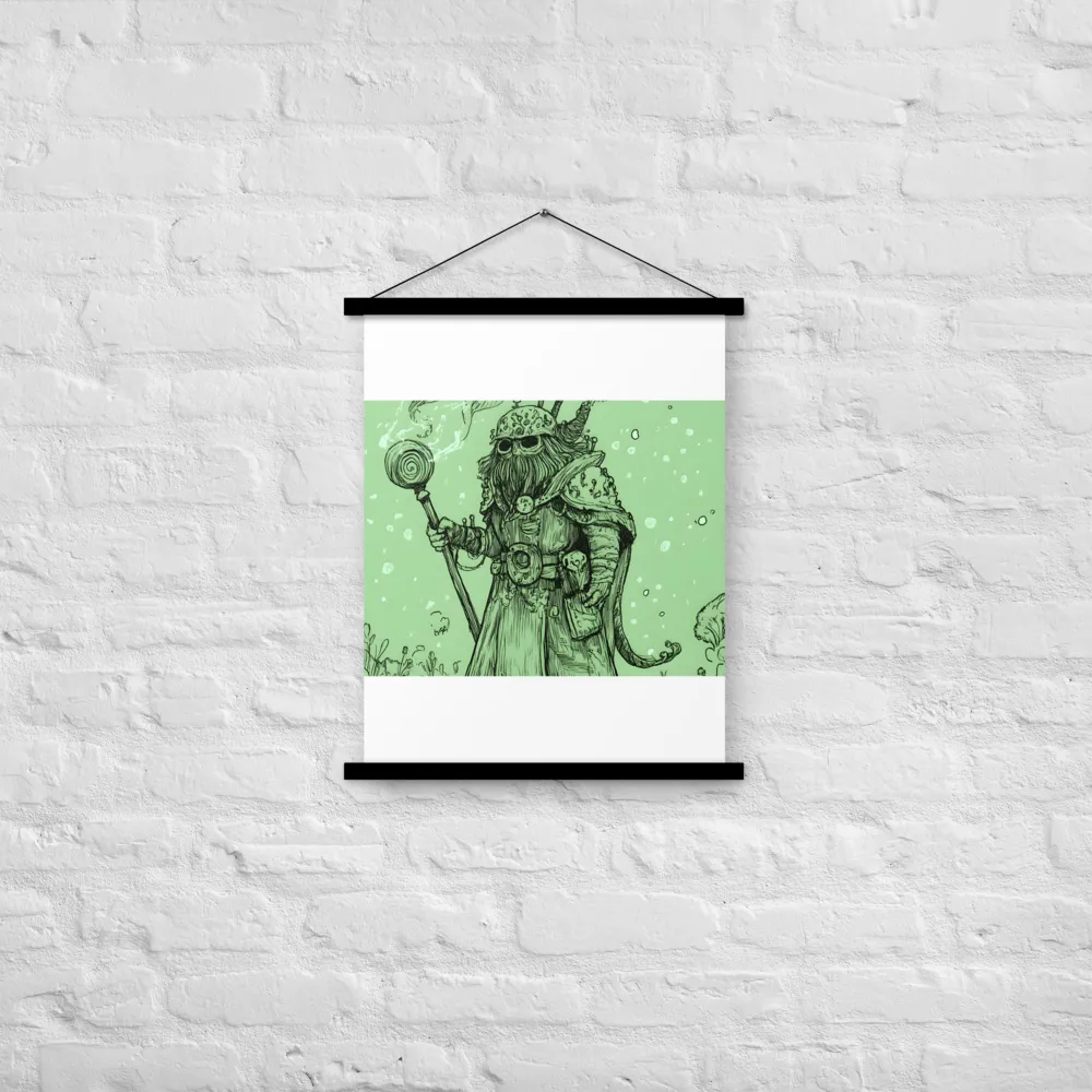 The Enigmatic Wizard | Poster With Black Wood Hanger | 18″×24″
