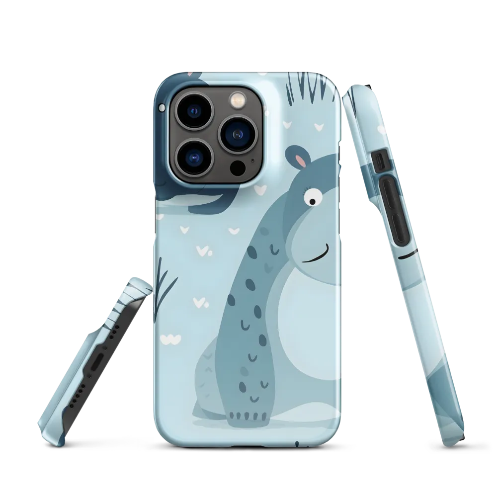 Whimsical Hippo Delight | Phone Case |  14 Pro | Snap Case | Glossy