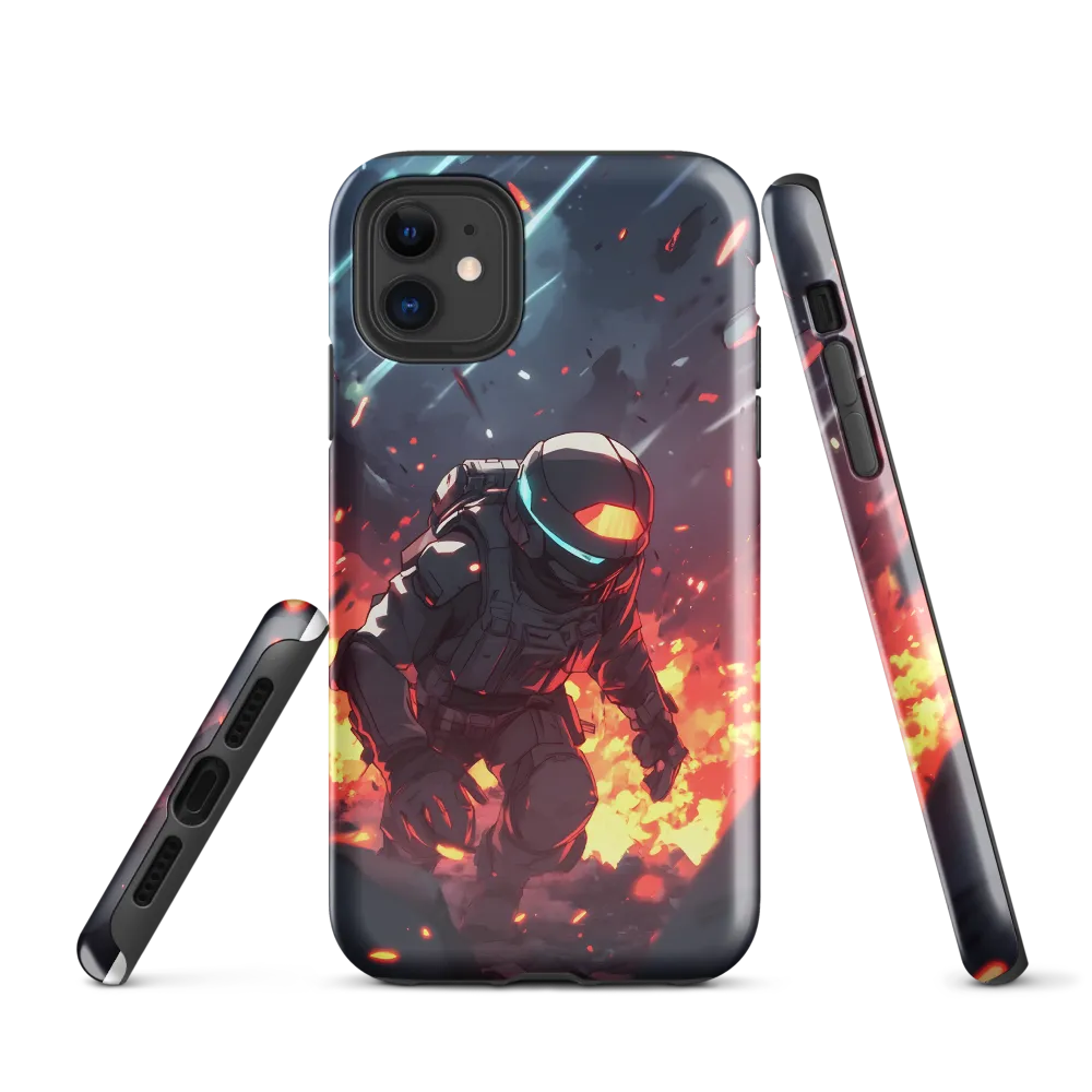 Astronaut Amidst Chaos | Phone Case |  11 | Tough Case | Glossy