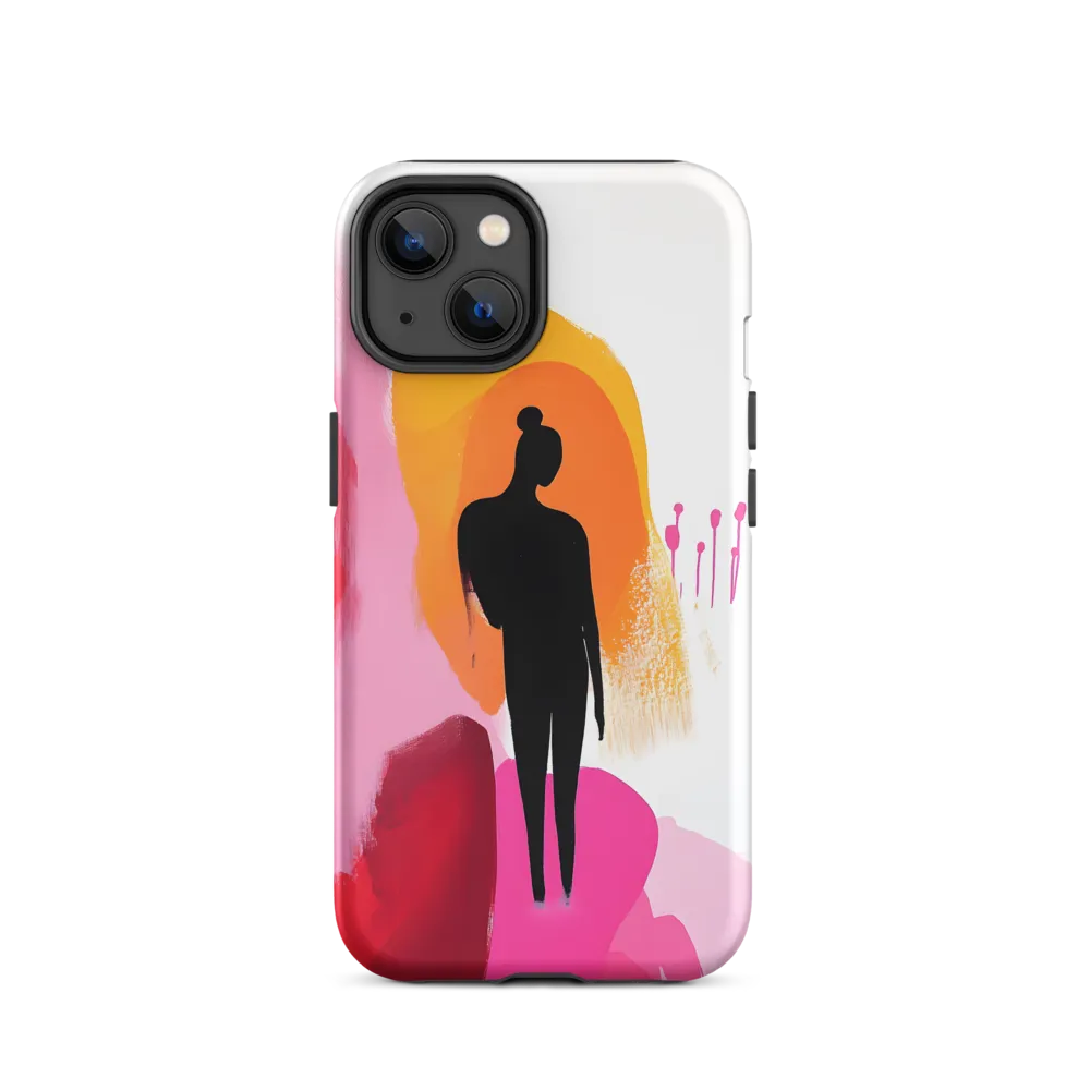 Silhouette in Colorful Abstraction