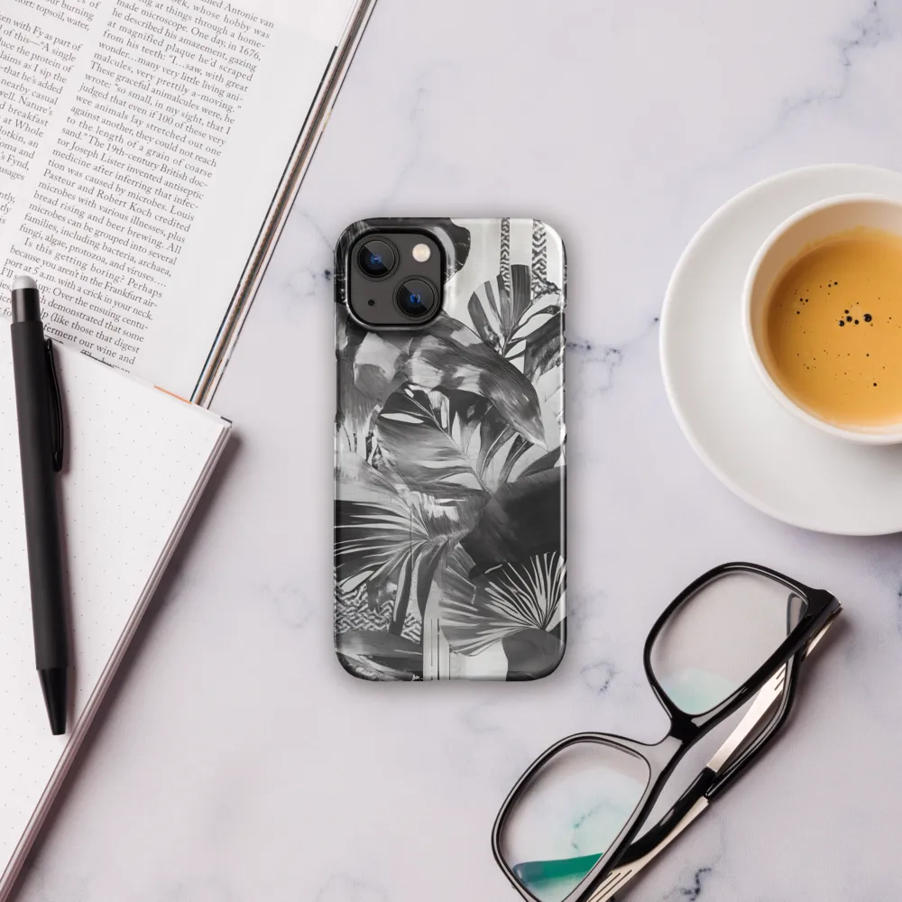 Monochrome Serenity in Tropical Foliage