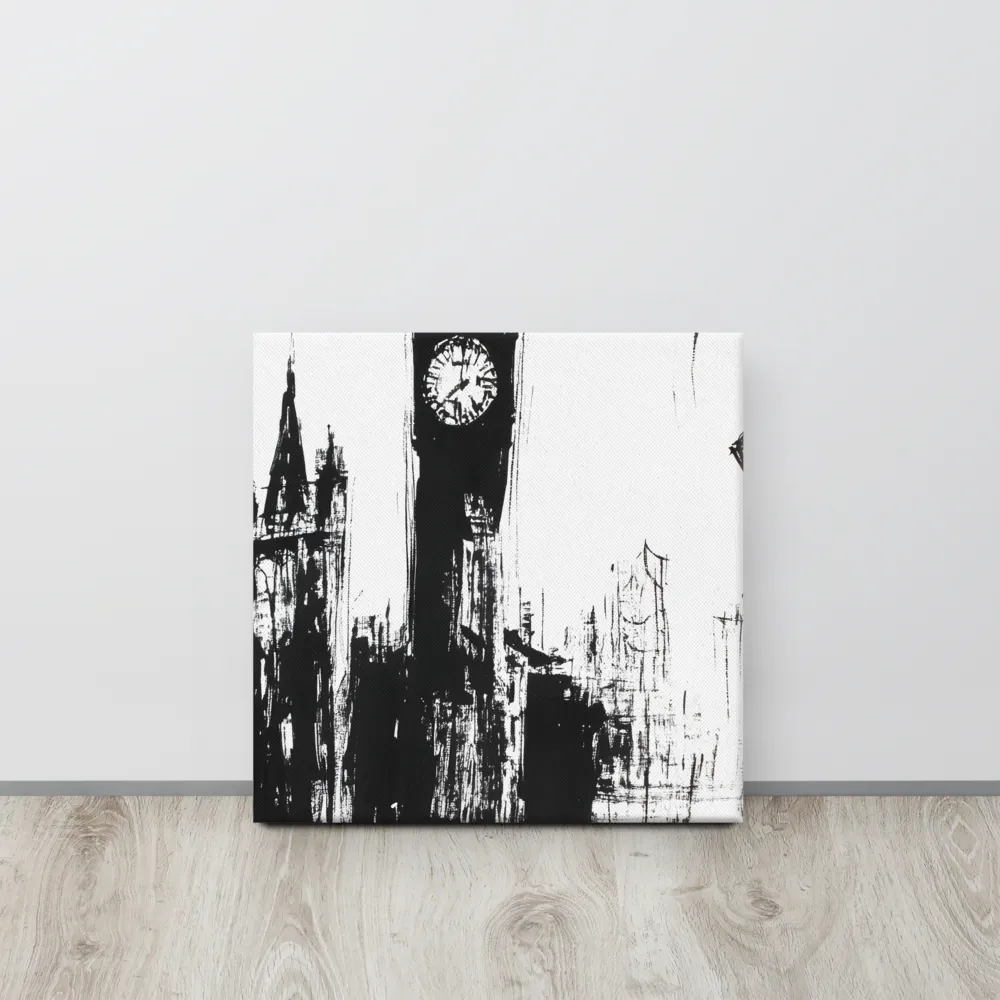 Clock Tower in Motion | Canvas | 16″×16″
