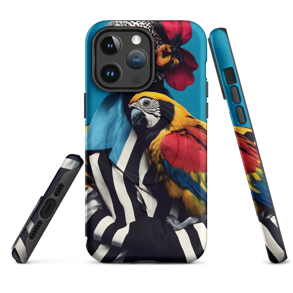 Vibrant Fusion of Flora and Fauna | Phone Case |  14 Pro Max | MagSafe® Tough Case | Matte