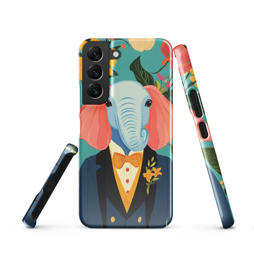 Dapper Elephant in Floral Tailcoat