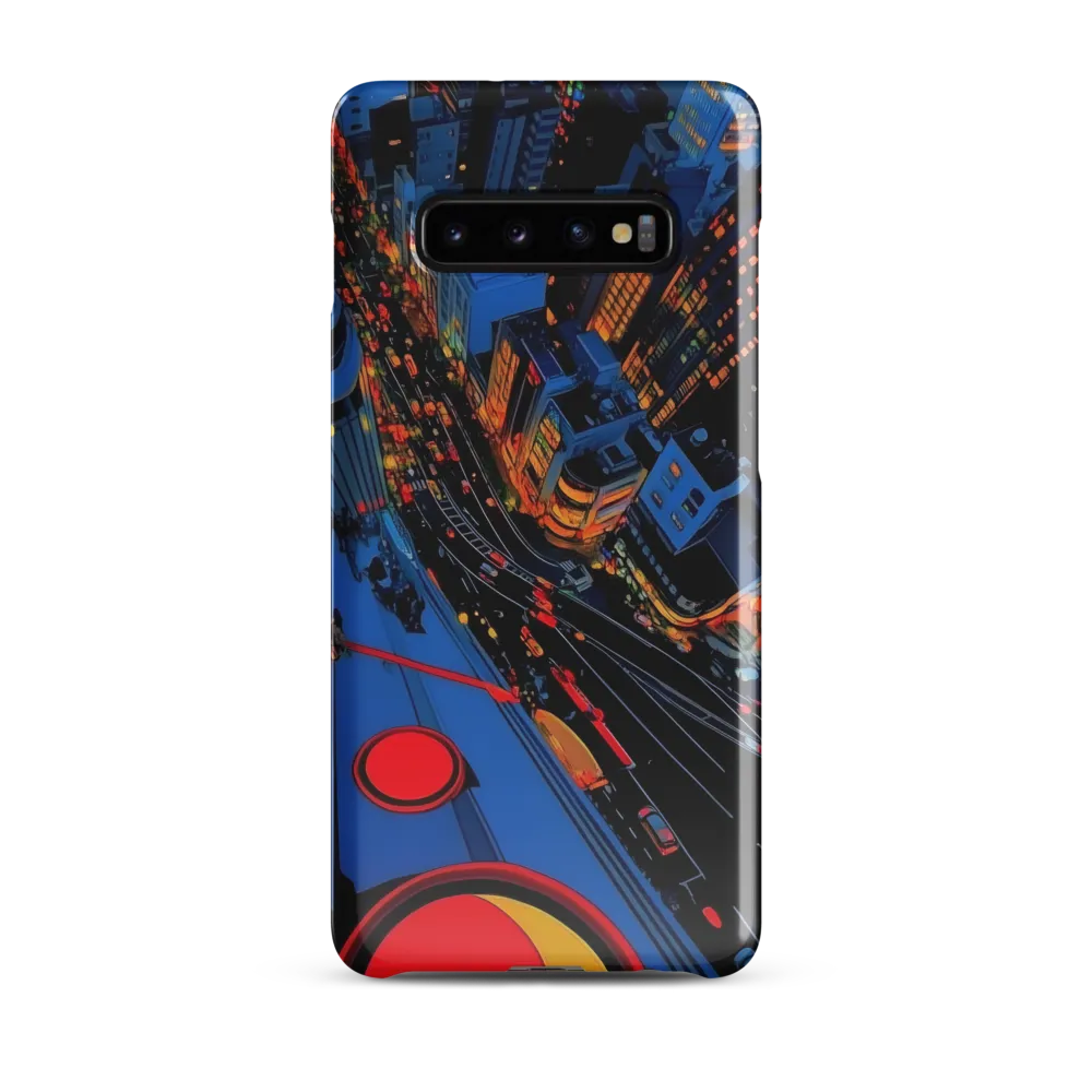 Vibrant Nightscape: A Futuristic City Overlook | Phone Case |  S10 Plus | Snap Case | Glossy