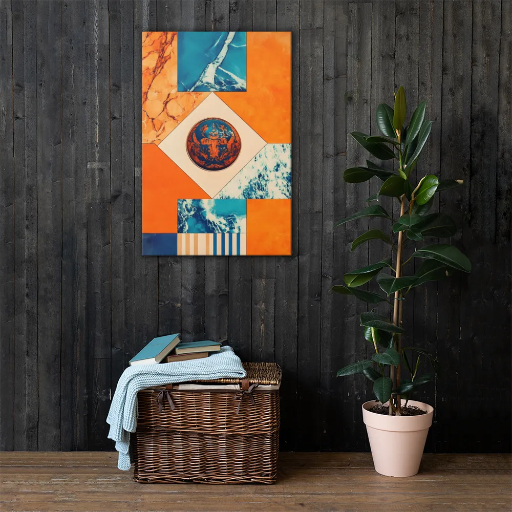 Harmonious Encounters: Abstract Geometry | Canvas | 24″×36″