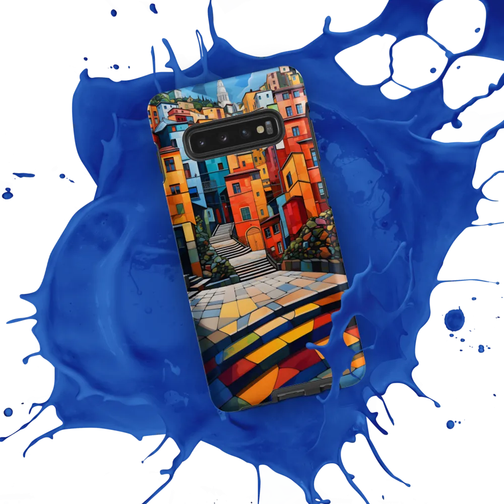 Vibrant Village: A Cubist Journey