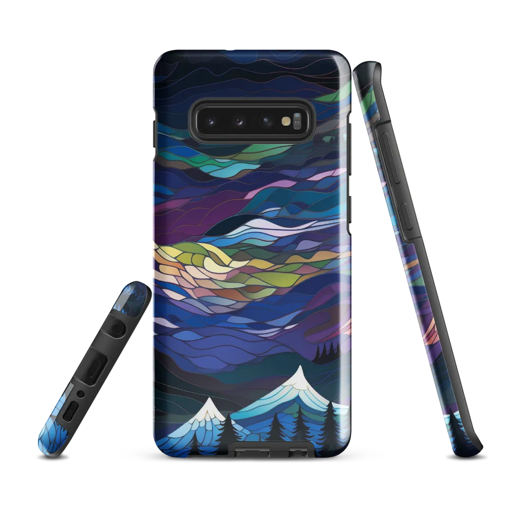 Twilight Peaks: An Abstract Mountain Landscape | Phone Case |  S10 Plus | Tough Case | Glossy