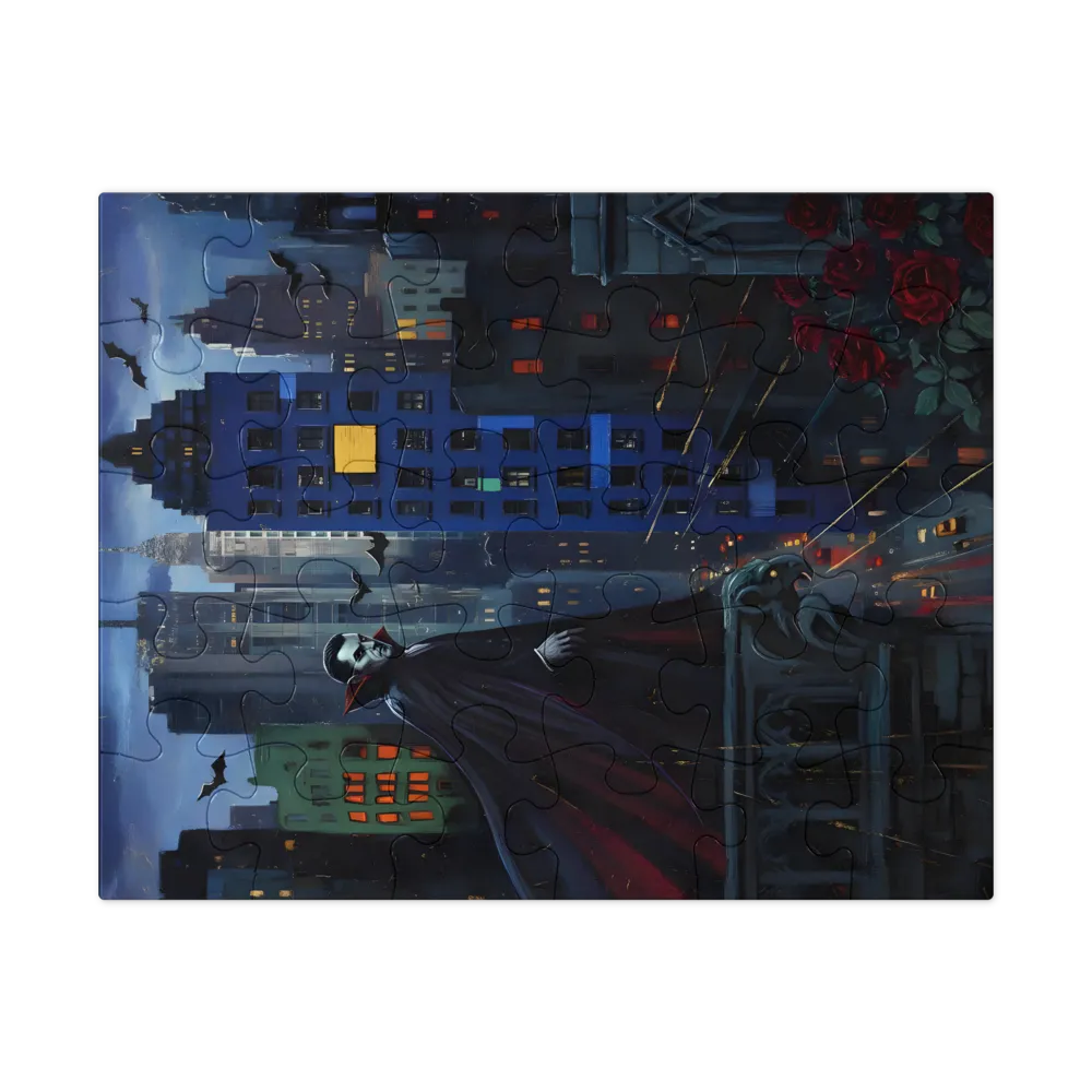 Rooftop Vampire 
 Jigsaw Puzzle in Tin Box