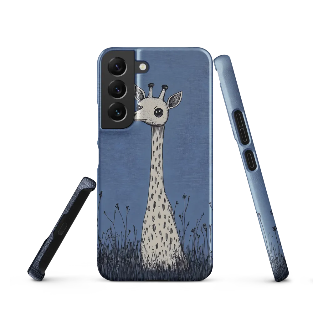 Whimsical Giraffe in Blue
