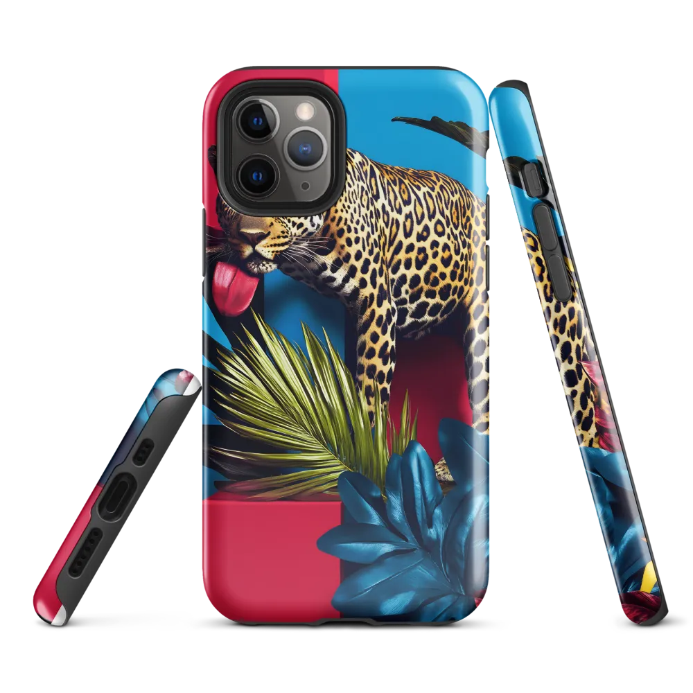 Playful Leopard in Vibrant Paradise