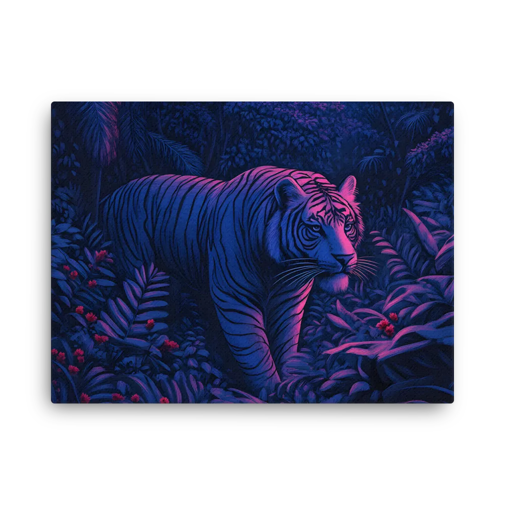 Mystic Prowler: The White Tiger in the Jungle | Thin Canvas | 18″×24″