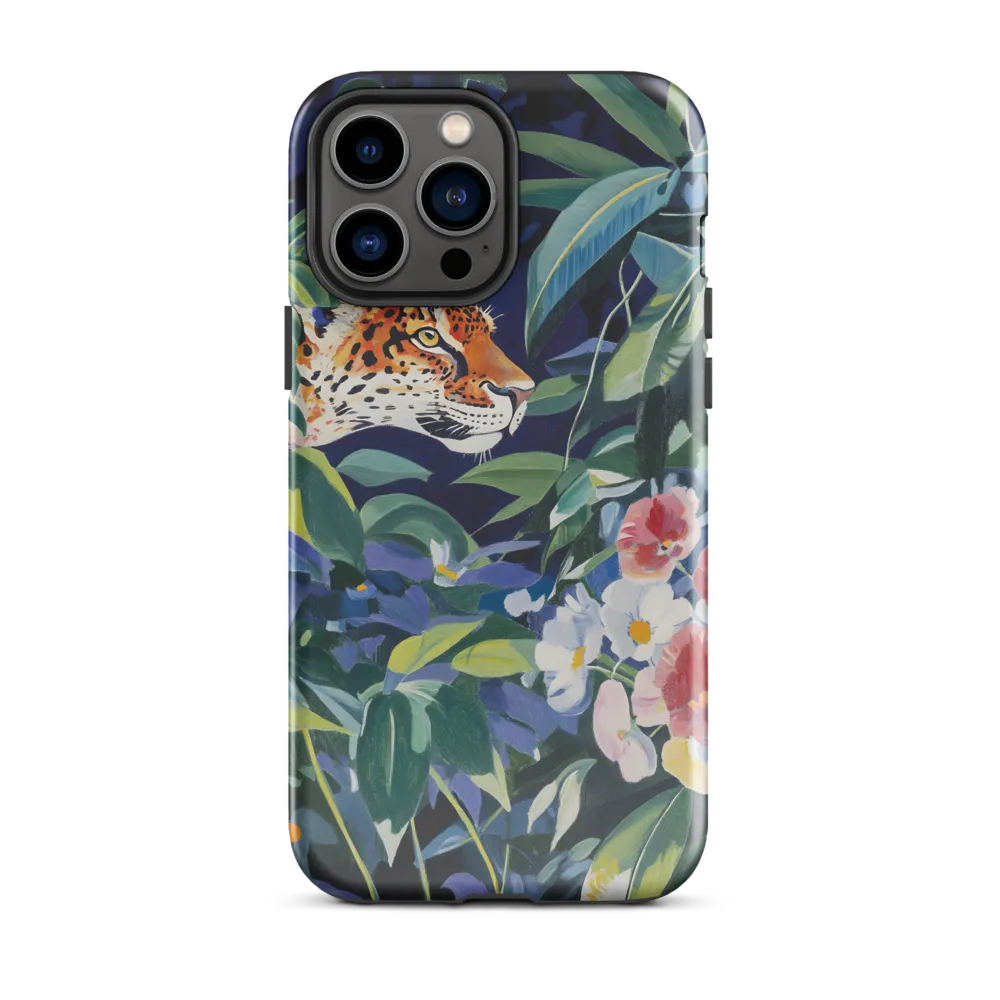 Hidden Majesty: The Jaguar Amongst Tropical Splendor | Phone Case |  13 Pro Max | Tough Case | Glossy