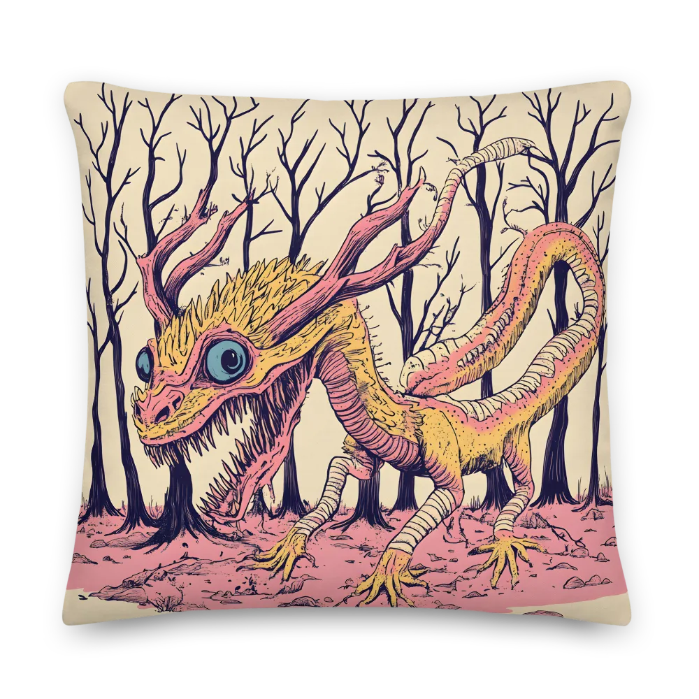 The Enigmatic Dragon of the Desolate Forest | Pillow | 22″×22″