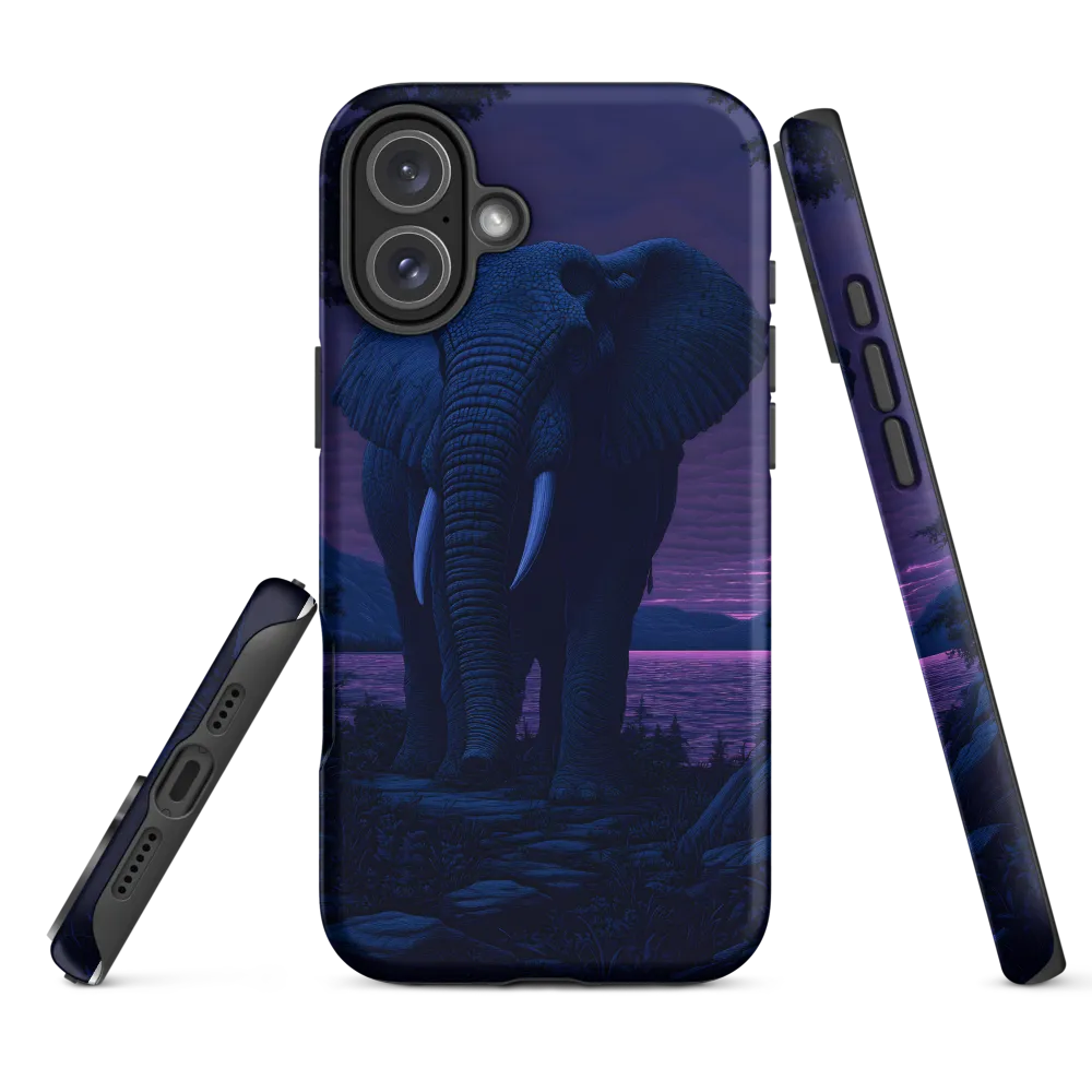 Engraved Elephant at Dusk