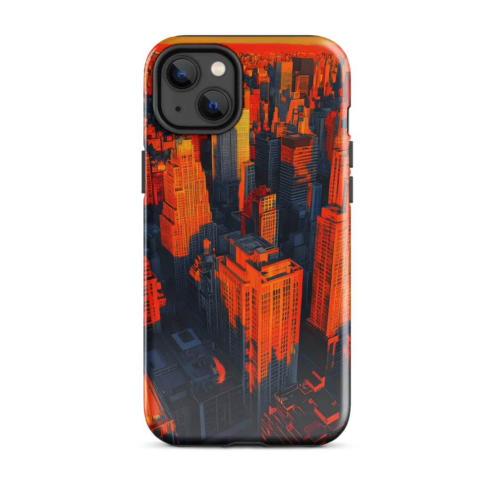 Urban Dawn: A Digital Ode to Skyscrapers | Phone Case |  14 Plus | Tough Case | Glossy