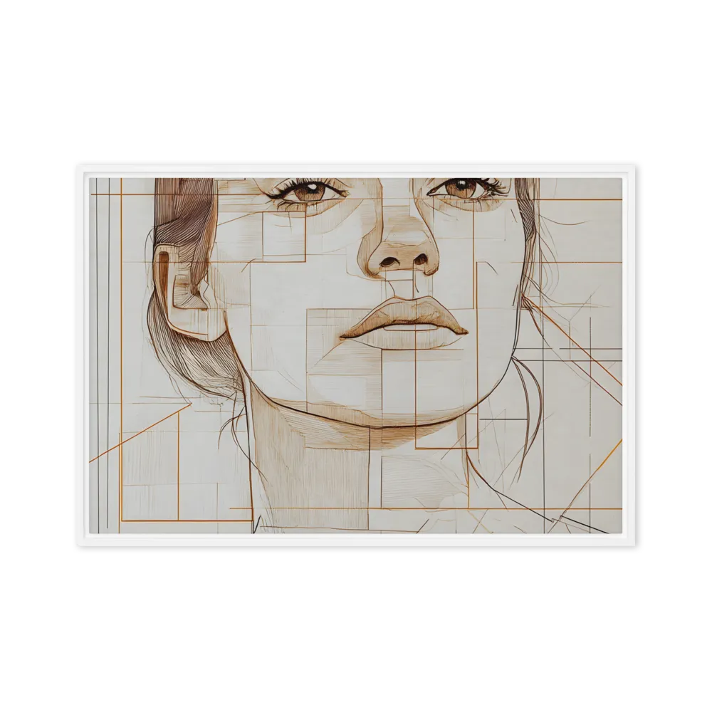 Geometric Serenity: A Minimalist Portrait