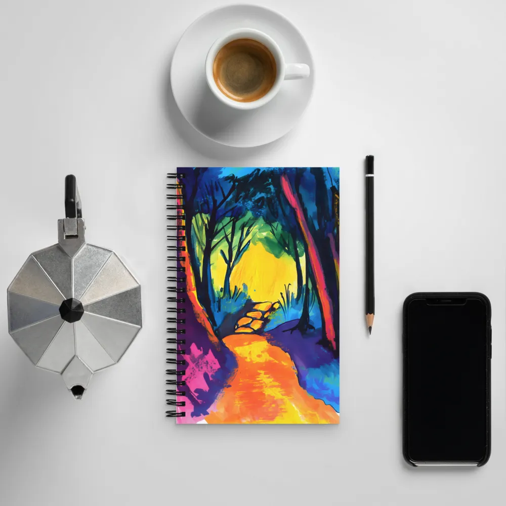 Path Through a Vibrant Forest | Spiral Notebook