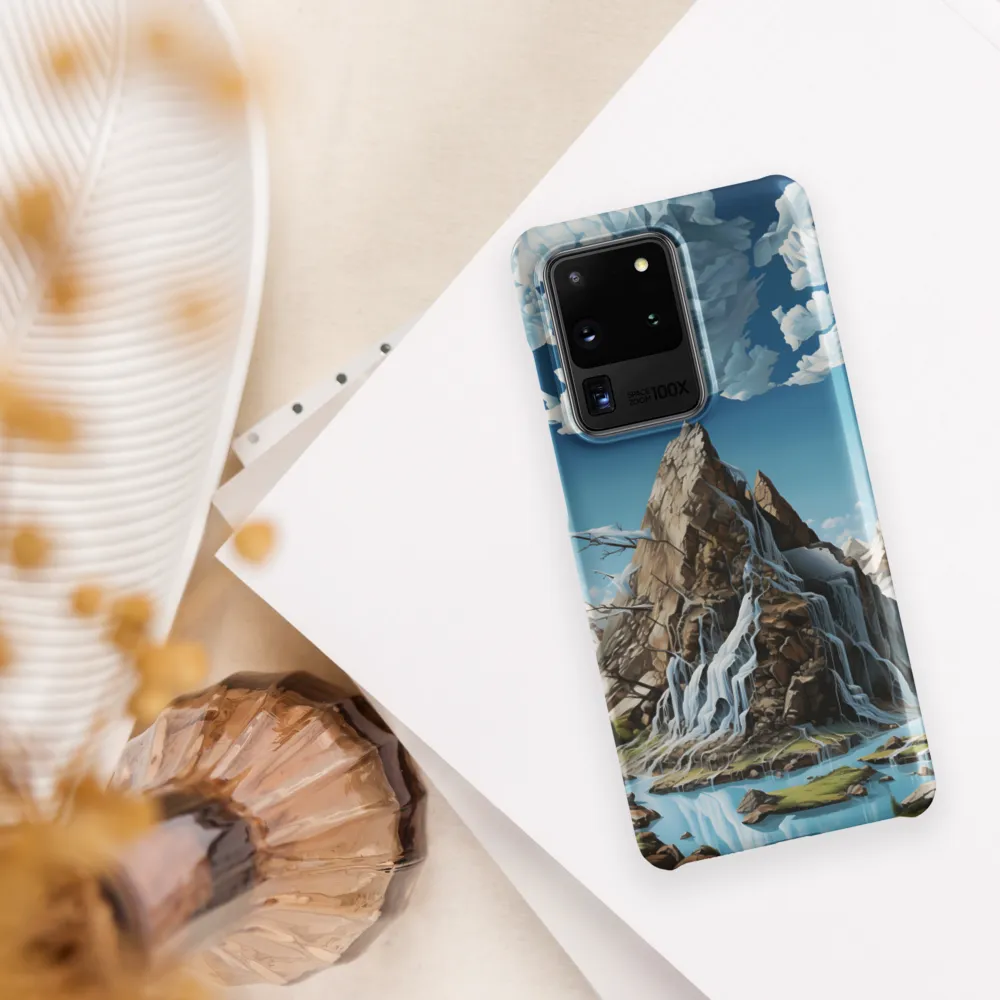Majestic Cascade: A Mountain Masterpiece | Phone Case |  S20 Ultra | Snap Case | Matte