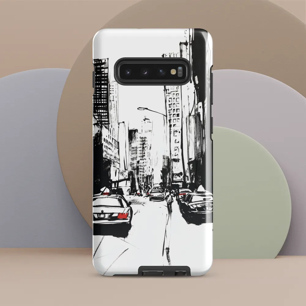 Urban Pulse: A Monochromatic Journey | Phone Case |  S10 Plus | Tough Case | Glossy