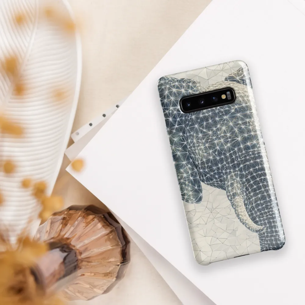 Ethereal Elegance: The Stylized Elephant | Phone Case |  S10 Plus | Snap Case | Glossy