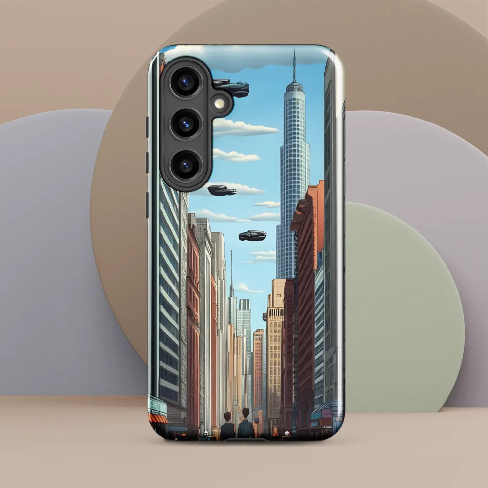 Futuristic Stroll through the Urban Skyline