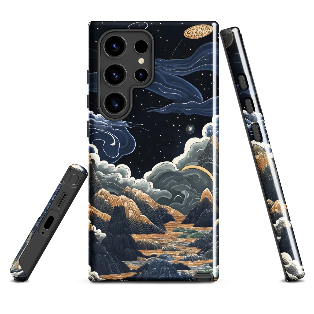 Celestial Harmony: Peaks and Planets | Phone Case |  S24 Ultra | Tough Case | Glossy