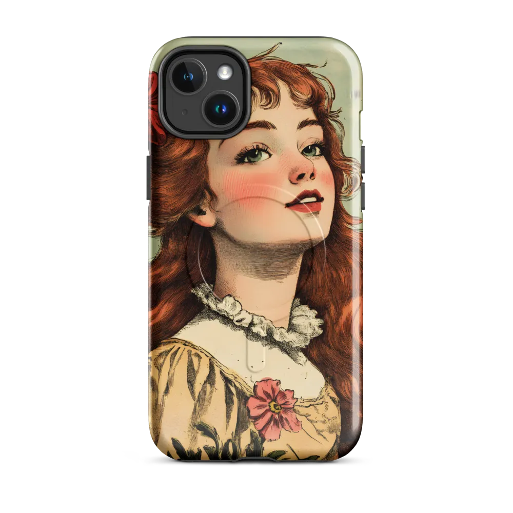 Whimsical Portrait of a Flower-Adorned Girl