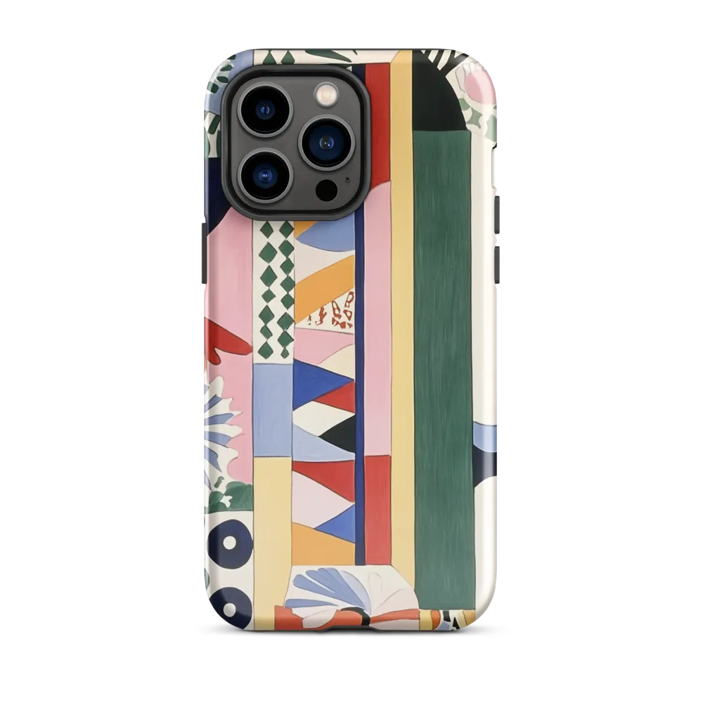 Vibrant Geometric Harmony | Phone Case |  14 Pro Max | Tough Case | Glossy
