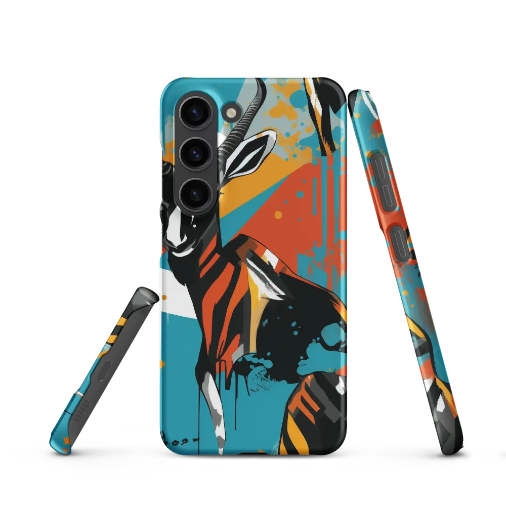 Dynamic Antelope in Vivid Abstract
