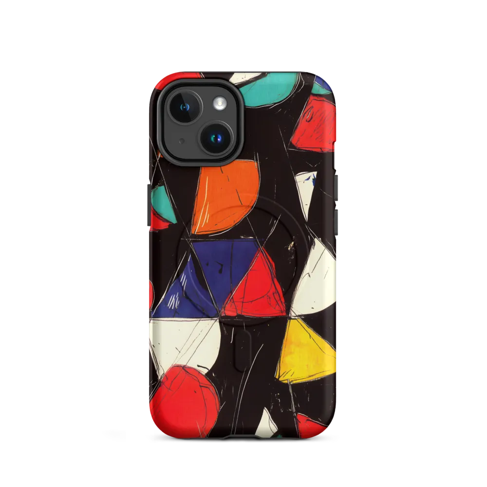 Vibrant Geometric Symphony | Phone Case |  14 | MagSafe® Tough Case | Matte