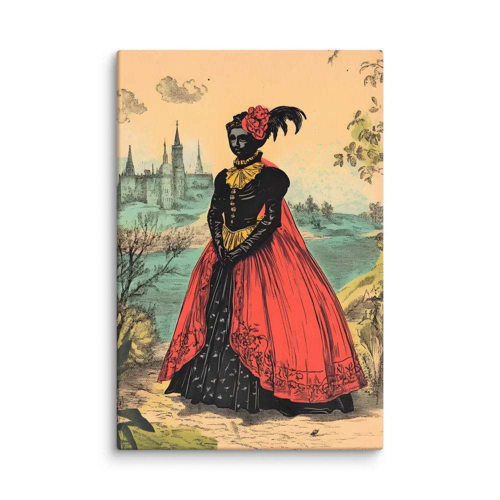 Elegance in Red and Gold | Canvas | 32″×48″