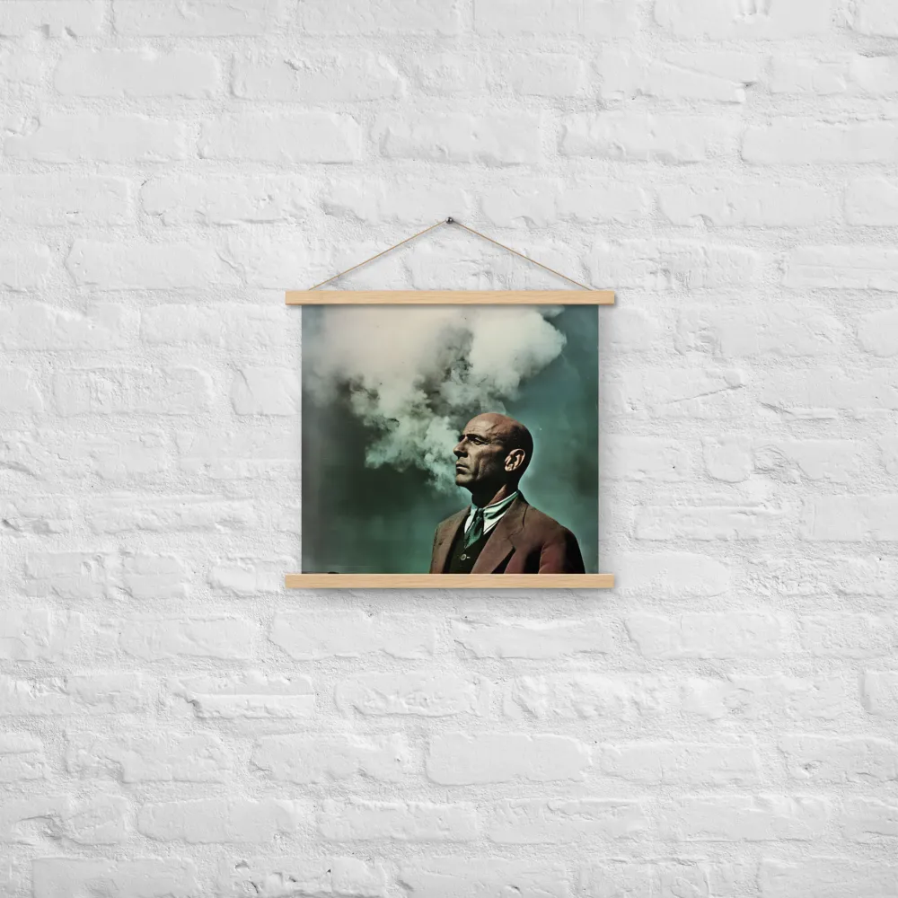 Clouded Thoughts | Poster With Oak Wood Hanger | 18″×18″